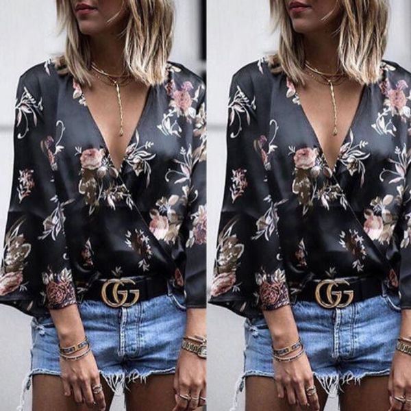 

fashion womens long sleeve blouse lace ladies casual loose fashion size s-xl, White
