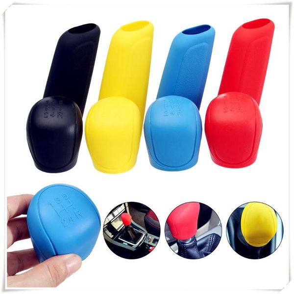 

car rubber handbrake shift gear knob cover for focus 2 3 4 kuga escape fiesta ecosport mondeo fusion transit b-max