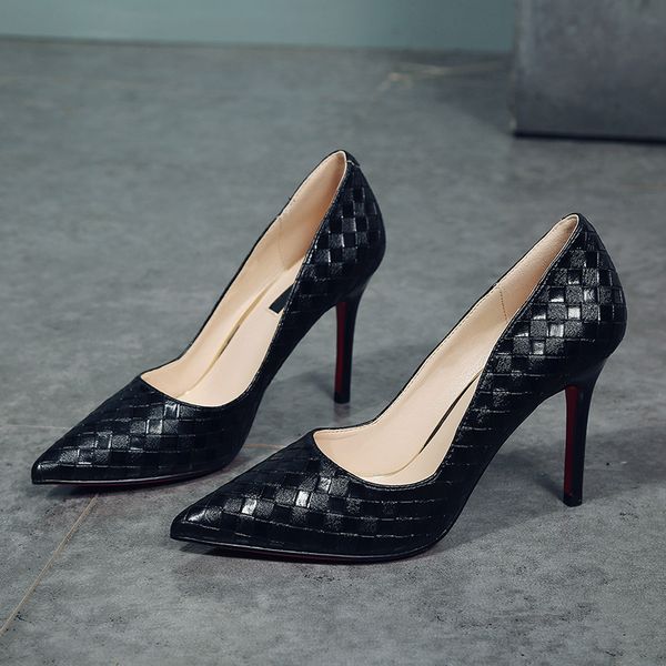 

qsr 10cm pumps women white girl high heel women's fine with women's shoes new pointed black fresh princess shoes