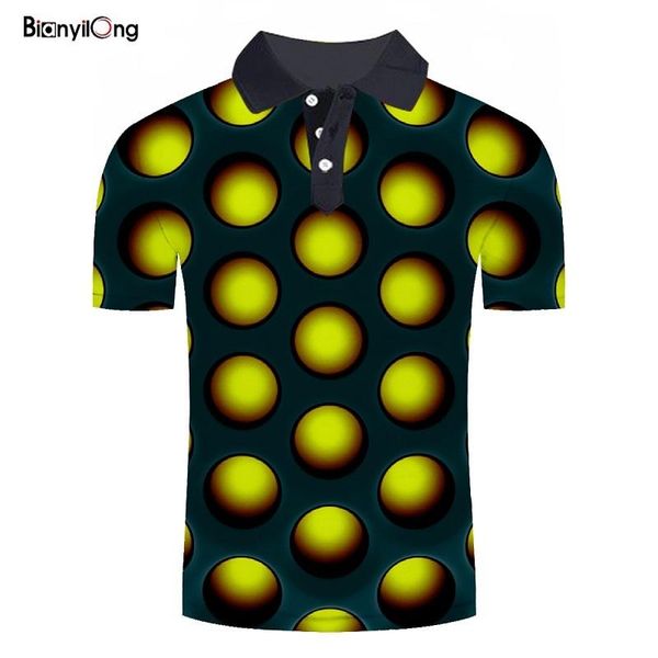 

men's polos 2021 summer men shirt brand clothing green ball 3d printd short sleeve breathable, White;black