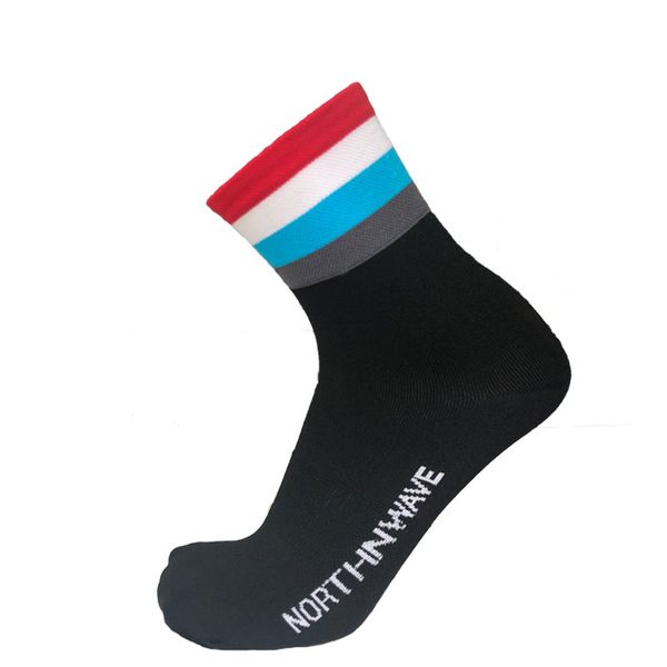 

colored plaid stripes pro team men women cycling socks mtb bike socks breathable road bicycle racing outdoor sports, Black