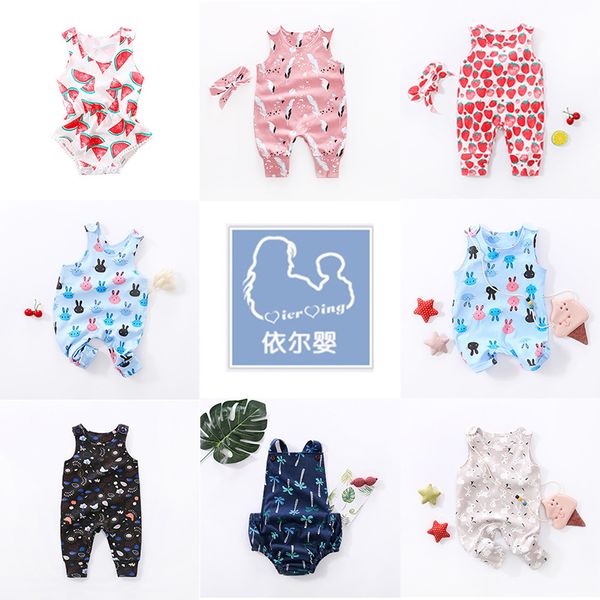 

baby sleeveless jumpsuit summer new cotton romper baby clothes jumpsuit wholesale, Blue