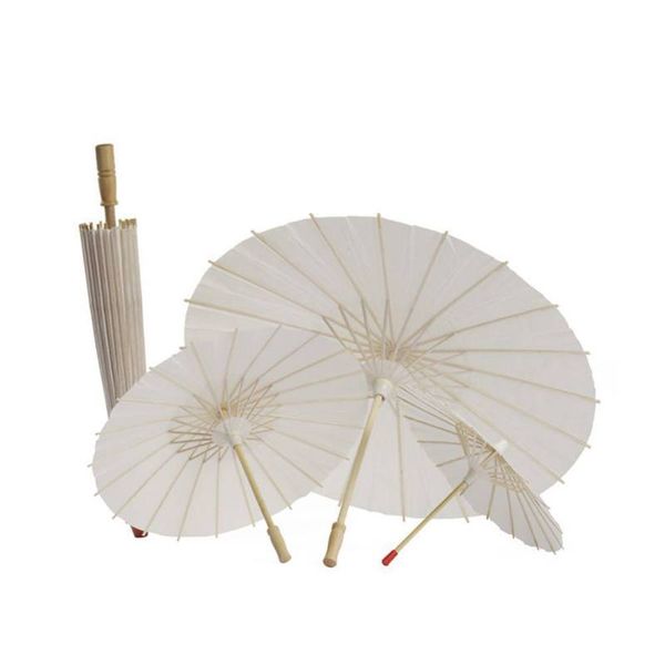 Guarda-chuva de papel de bambu branco guarda-chuva mini artesanato chinês dança oleada casamento decoração do partido nupcial DIY em branco guarda-chuvas pequenos handmade puro para artesanato foto adereços