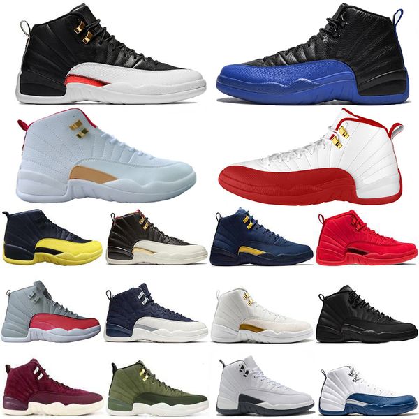 

top fashion обратное такси 12 12s game royal fiba ​​баскетбольная обувь шмель gs cny мичиган белый серый тренажерный зал красные мужские кро