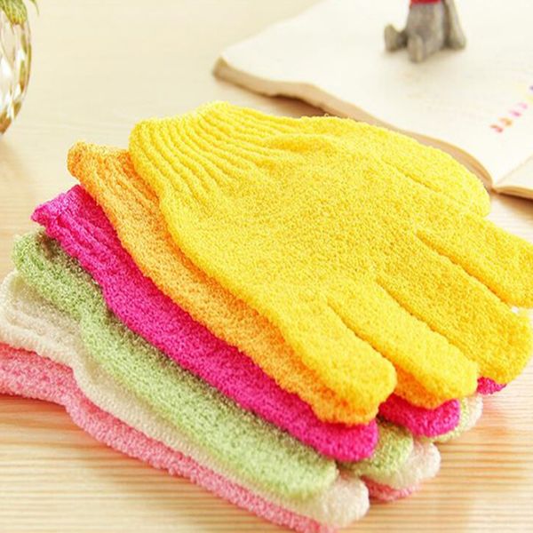 

kids baby bath brushes soft nylon baby bath brushes five fingers gloves newbron bath shower product towels 5 colors
