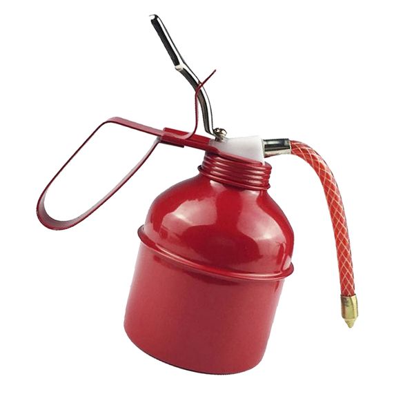 

500cc metal high pressure oil can gun pump grease squirt spout nozzle pump