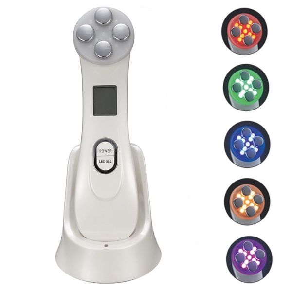 

5 in 1 high frequency led light pn rf ems skin care face lifting tightening facial therapy anti aging beauty device