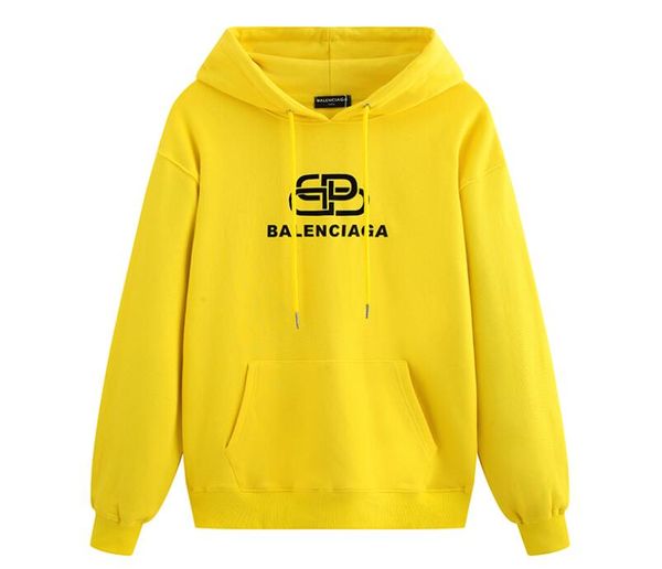

Lei ure fa hion a08 13 balenciaga embroidery letter men women hooded hoodie ju tin bieber hoodie, Black