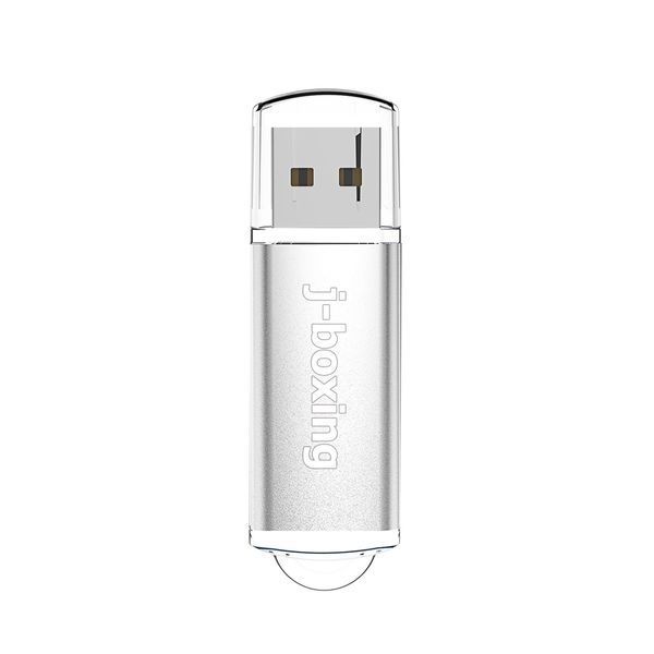 J-Boxing Silver Rectanglegle da 32 GB USB 2.0 Flash Drive sufficiente memoria da 32 GB Drive Flash Pen per PC Laptop MacBook Tablet Pohumb Storage