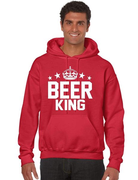 

men's hoodie beer king st patrick's day outfit drunk party irish en women hoodie sweatshirt, Black