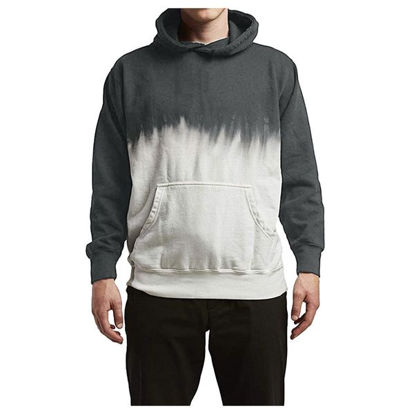 

men's simple black and white hooded long-sleeved sweater blouse mannen truien sweatshirts eenvoudige zwart en wit hooded, White;black