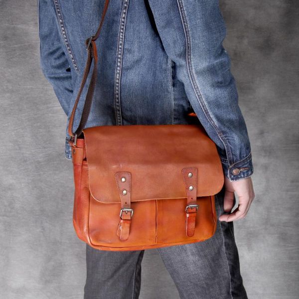 

натуральная кожа мужчины сумка повседневный деловой человек плечо crossbody сумки cowhide большой емкости верхний слой кожи путешествия сооб