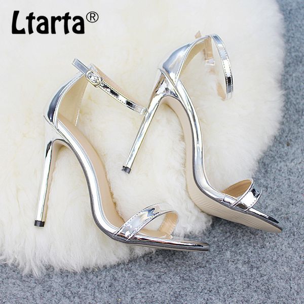 

ltarta shoes женская обувь сандалии с пряжкой высокие каблуки золотые и серебряные свадебные туфли большой размер 43 zl-300-7 y200623, Black