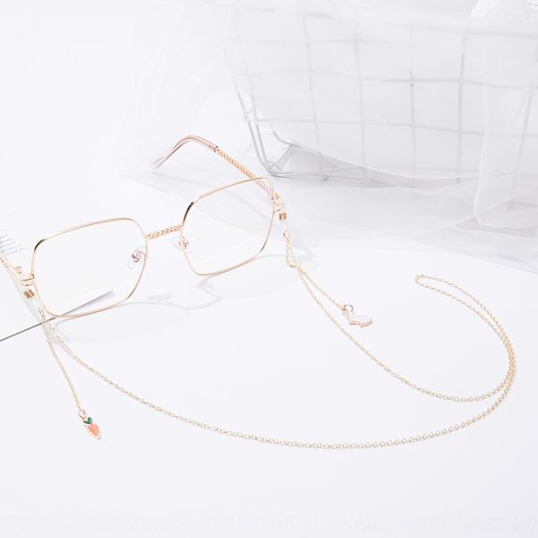 

mirror love metal nonskid glasses chain rabbit radish glasses rope lanyard cute anti-slip chain, Blue