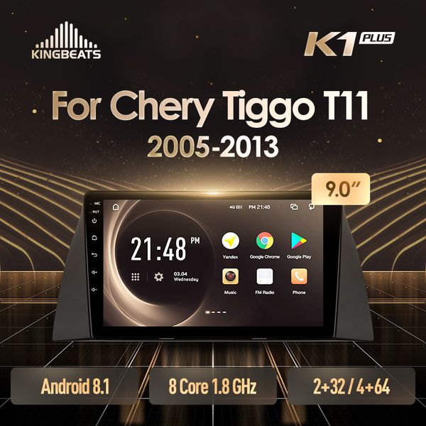 

kingbeats android 8.1 octa-core head unit 4g in dash car radio multimedia video player navigation gps for chery tiggo t11 1 2005 car dvd