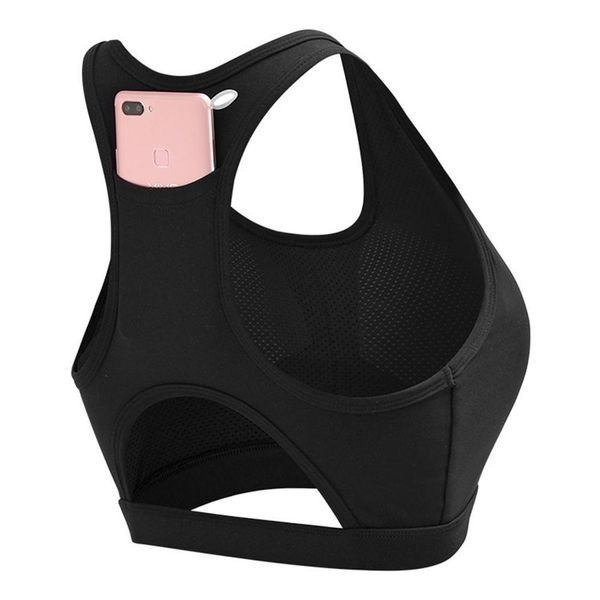 

women shockproof workout yoga clothes activewear solid sports bra, White;black