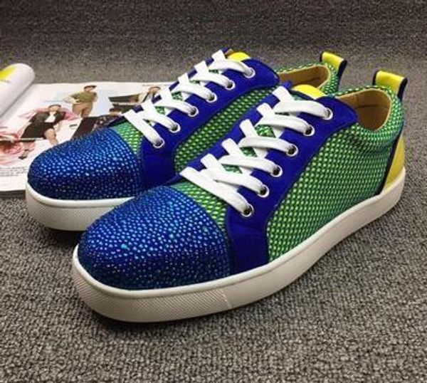 

дизайнерские красные нижние мокасины для мужчин женщин повседневная обувь из натуральной кожи скольжения на платформе кроссовки свадьба квар, Black