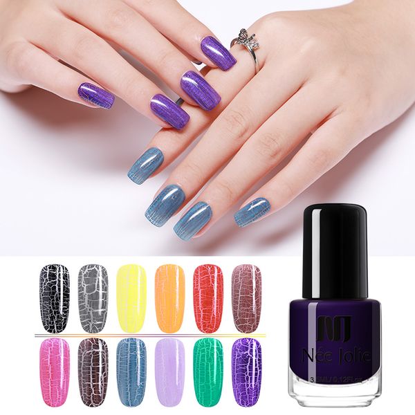 

nee jolie 3.5ml crackle nail polish fast dry soak off nail art perfect cracking varnish diy beauty design lacquer polish