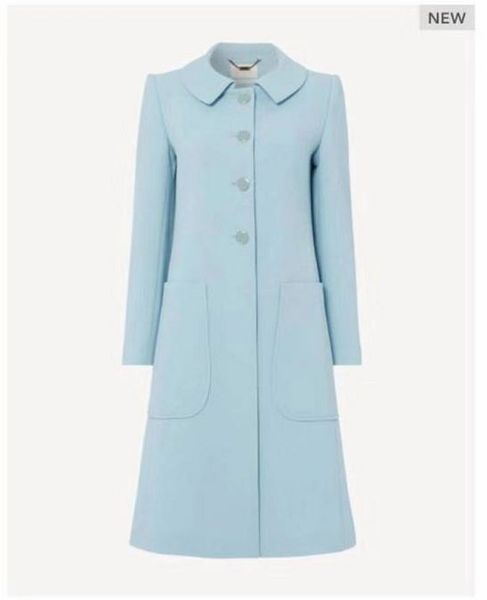 

arlenesain custom contrast trim coat parisian coat isme wool-cerpe, Black