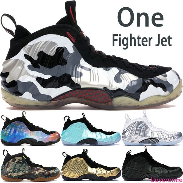 

foam one fighter jet penny hardaway basketball shoes new alternate galaxy chrome white black metallic gold royal men mens designer sneakers