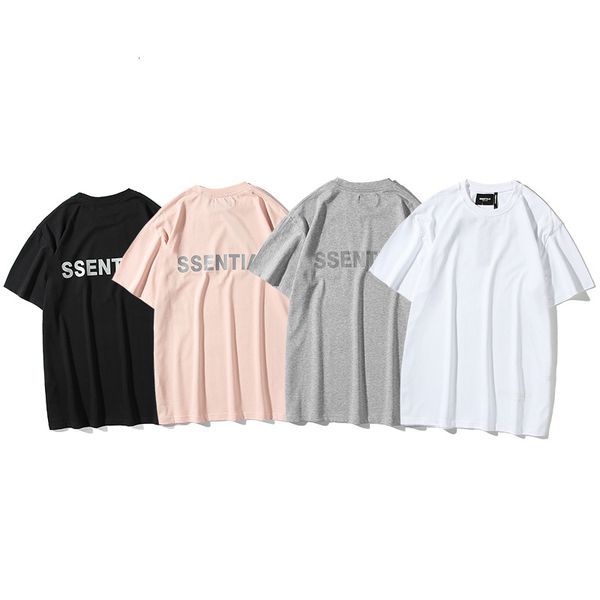 

2020 new couple models men and women designer high-quality cotton t-shirt round neck cotton short-sleeved t-shirt reflective high street loo, White;black