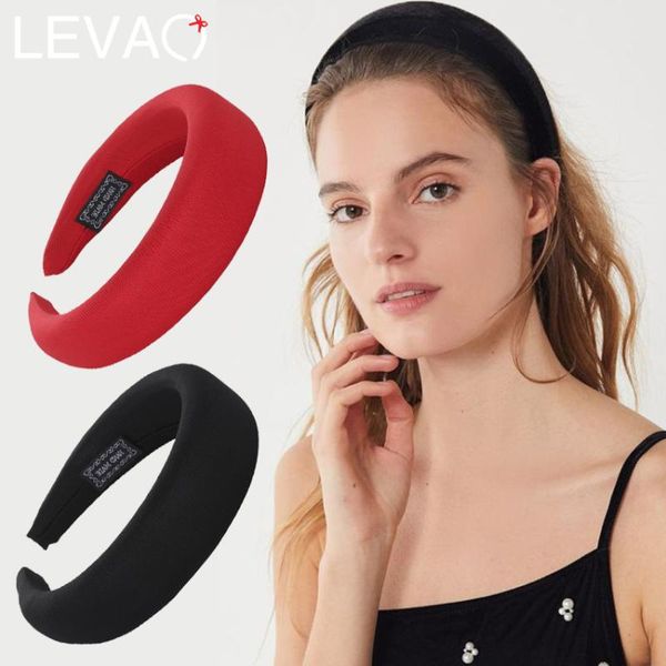 

levao cotton sponge hairband for women hair accessories wide thick headband solid solid hair hoop bands female headbands