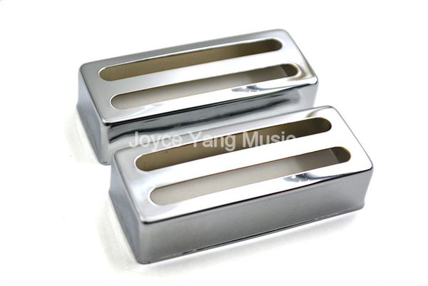 

1 set of 2pcs niko dual rail humbucker chrome brass pickup cover for fender strat/tele style electric guitar ing