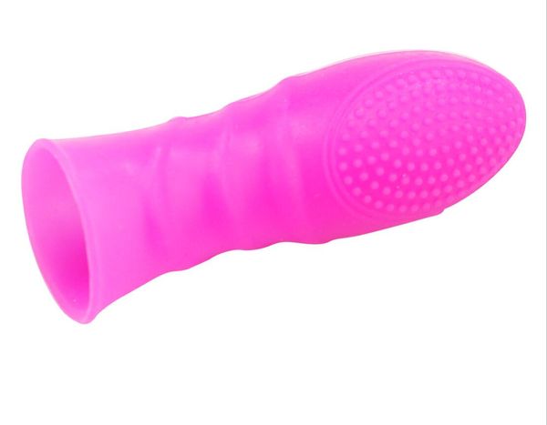 Manicotto per dito da donna, vibratore per punto G, strumento sessuale, in gomma, morbido cristallo, per flirtare, massaggiatore per clitoride, manica climax per adulti