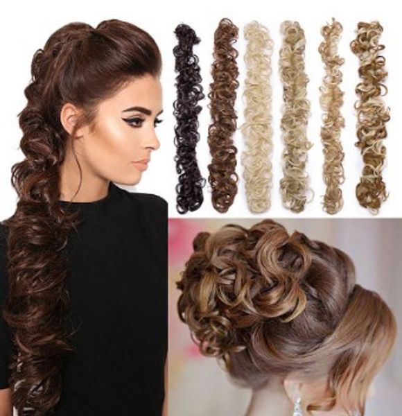 Multi Diy Caterpillar Spiral Wound Wig Bud Like Style Curly Hair