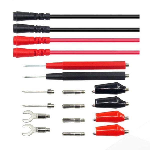 

16pcs universal digital multimeter probe needle tip probe test leads pin wire pen cable test line assortment kit
