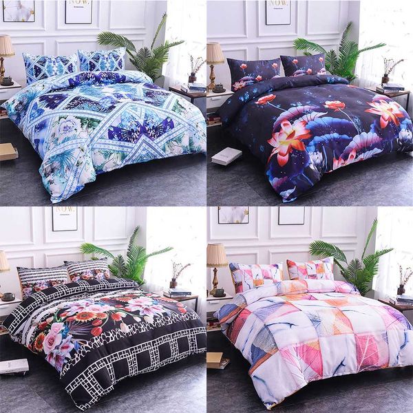 

homesky geometric print bedding set flower pattern comforter bedding sets king size set duvet cover home textiles