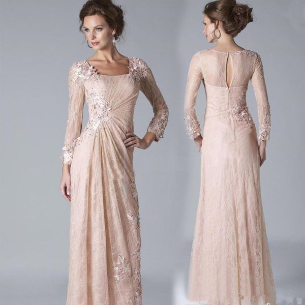 

длина длинные рукава пола кружева мать невесты платье с партии плиссированные юбки длинные свадебные платья для гостей, Black;red