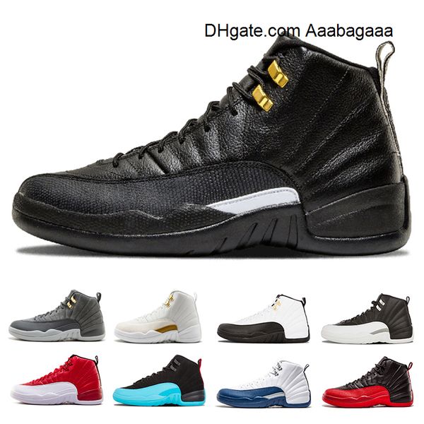 

drop shipping 12 mens basketball shoes white black gym red flu game french gamma blue taxi playoffs the master wolf grey sports sneaker