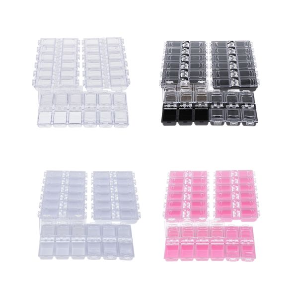 

3pc 12 grids plastic organizer container storage box for jewelry beads, Pink;blue