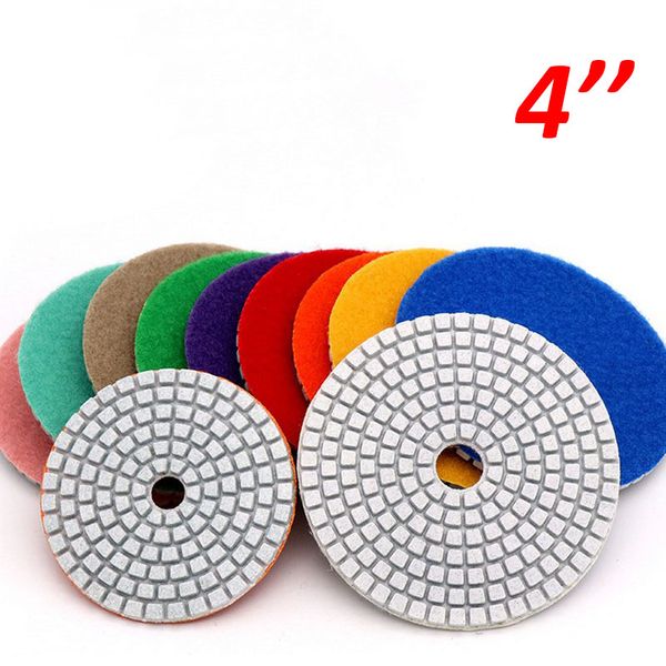 

4 diamond polishing pads wet/dry grinding disc set granite concrete 50-3000#