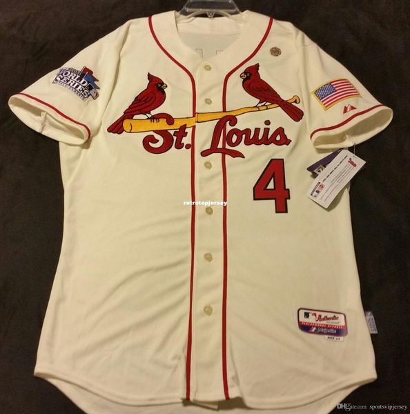 

majestic st louis #4 ivory yadier molina cool base jersey mens stitched wholesale big and tall size xs-6xl baseball jerseys, Black;blue