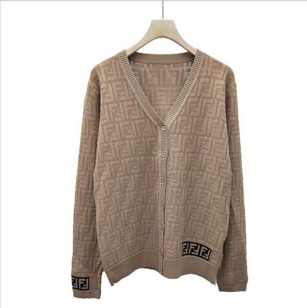

icema double thin thin small hollow f letter knit cardigan coat female 2019 spring and summer new products, White