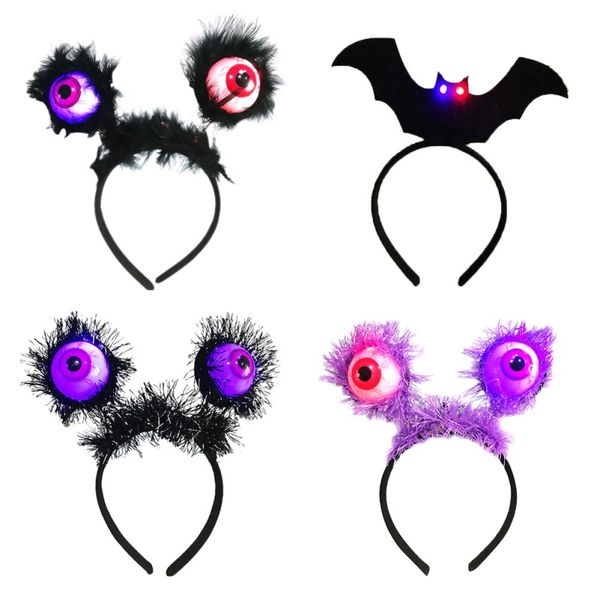 

funny halloween led light up headbands glowing hair hoop for adults and children holiday party supplies