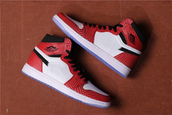 

2019 new 1 high spider man basketball shoes 1s couture defiant chicago crystal gym red mens trainers sports baskets sneakers 555088-602