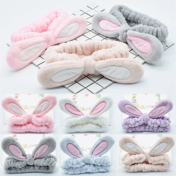 

elastic cotton adjustable cross headband for women wash face fabrics solid ear hair band