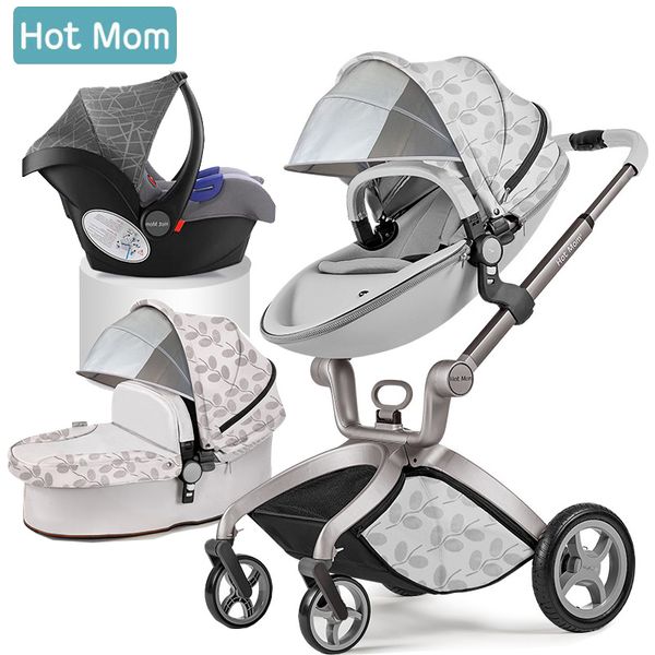 

mom stroller stroller 3in1 high landscape can sit or lie pneumatic wheels portable baby trolley delivery