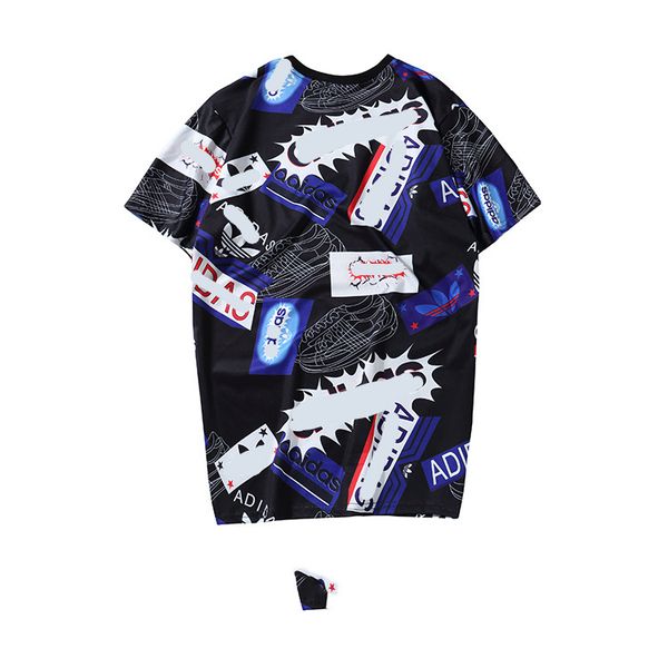 

adidas adidas ad мужской модельер дышащий с коротким рукавом hipster tshirt вокруг шее хлопок основной футболка черного белый mens tops печа, White;black