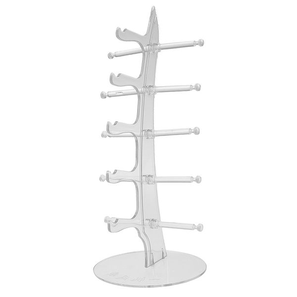 

5 tiers acrylic eyeglasses sunglasses display stand rack holder shelf tool