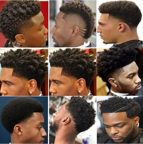 2019 Afro Hair Full Lace Toupee Chinese Virgin Human Hair Afro