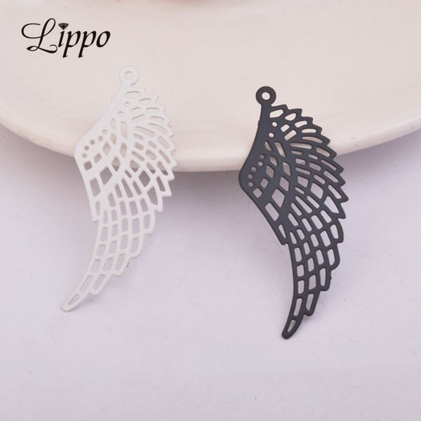 

50pcs ac2584 50mm*20mm silver large angel wing charm diy handmade jewelry accessories, Bronze;silver