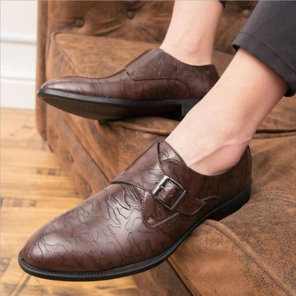 

men summer male bussiness flats man formal slip on shoes dress driving vintage pu zapatos de hombres personlizar zapatos c01485, Black