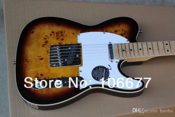 

wholesale quality f telecaster custom shop sunburst electric guitar chroming ing