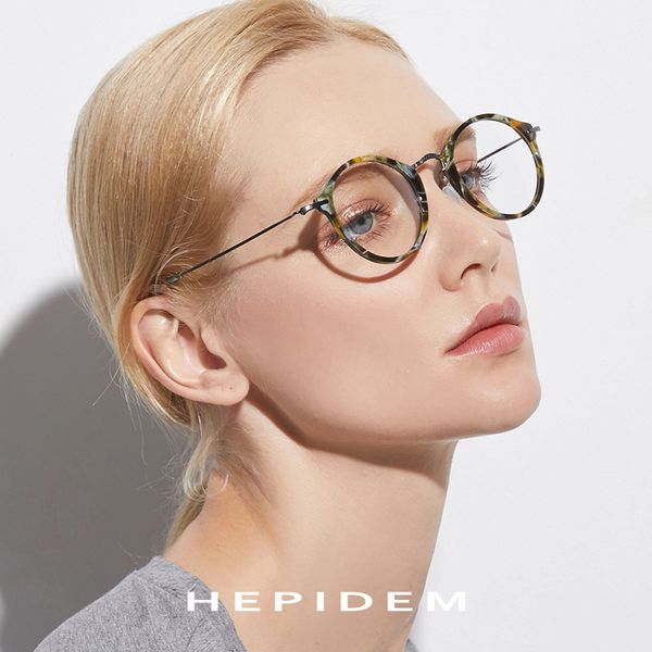 

hepidem b titanium glasses frame men vintage prescription eyeglasses women retro round myopia optical frames spectacles eyewear, Silver