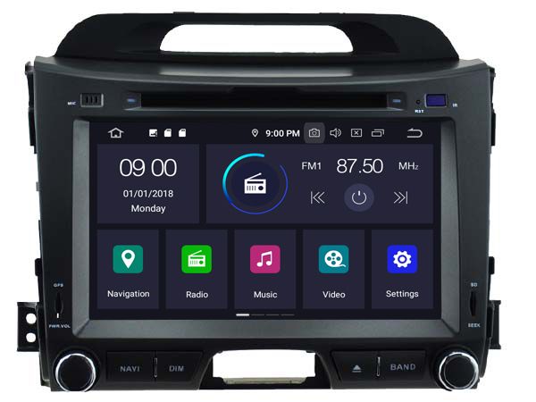 

ruiso 4g + 64g 8-core dvd-плеер автомобиля android 9.0 для kia sportage r2011 мультимедийного авто стерео 1080p gps wifi видеорегистратора м
