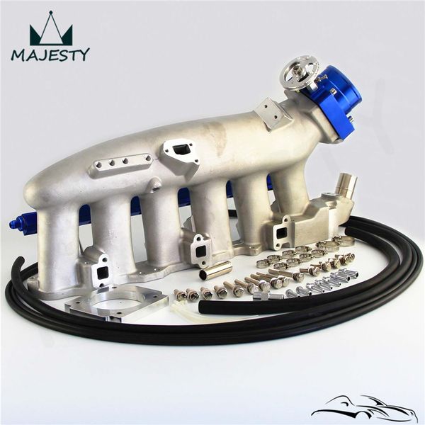 

intake manifold +fuel rail & 80mm vq35tps throttle body for n*issan r*33 r*32 r*b25